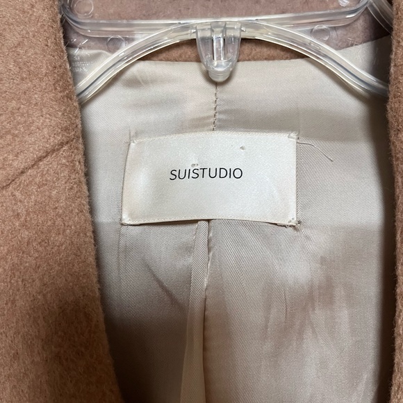 Camel Wool Blend Women's Coat - Picture 9 of 14